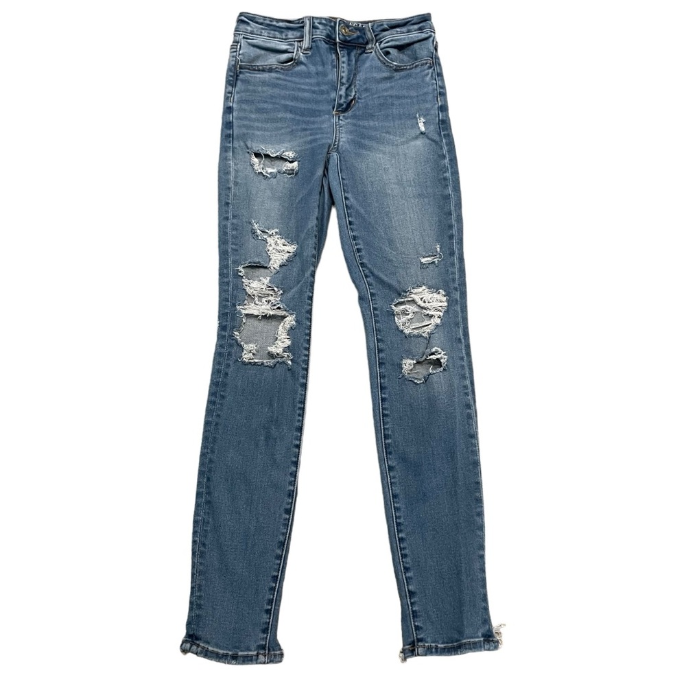 American Eagle Distressed Super Hi-Rise Jegging Jeans.  Size 2